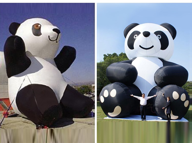 海南充气熊猫展示