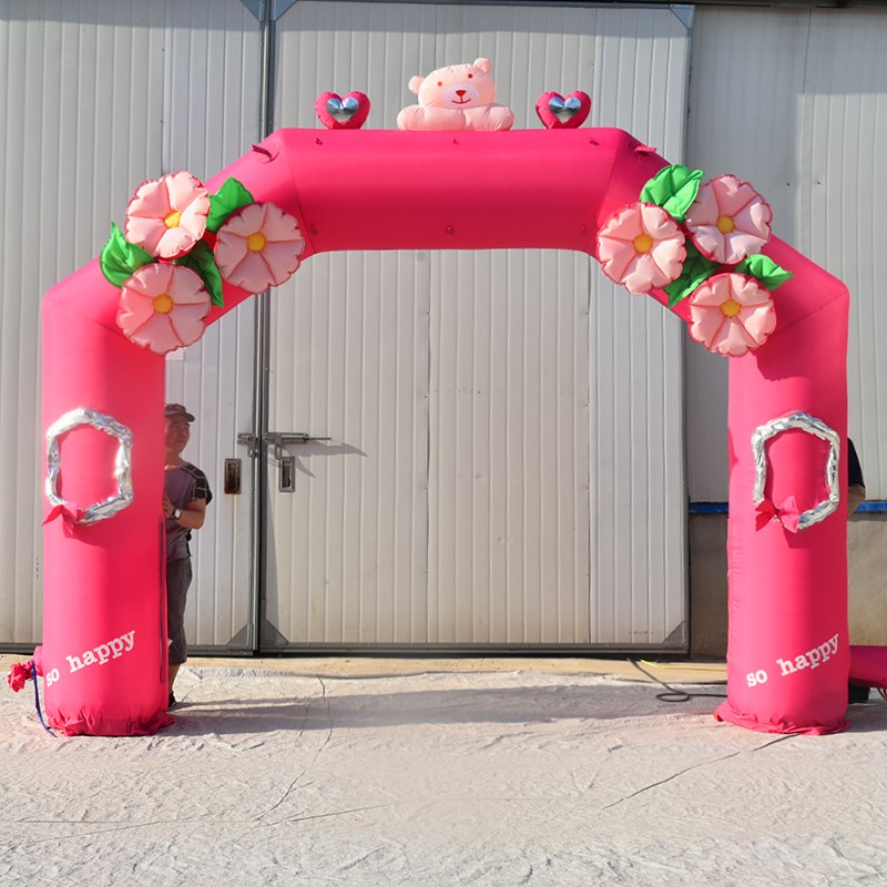 海南粉色婚礼拱门